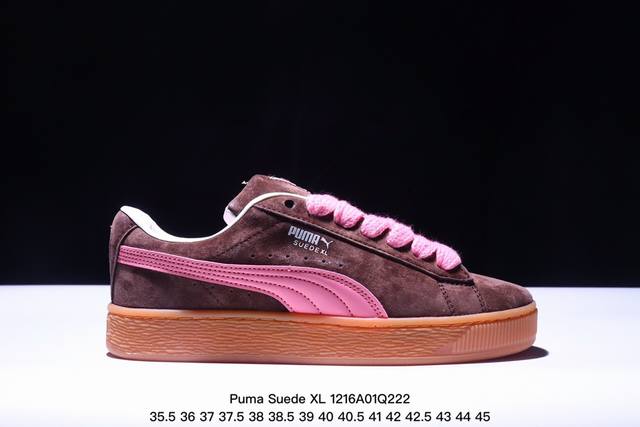 彪马 Puma Suede Xl 百搭单品彪马复古面包风休闲鞋经典男女板鞋 搭配精心设计的配色组合，营造浓郁的复古氛围，鞋面打孔细节,提升穿着时的舒适度，皮革鞋