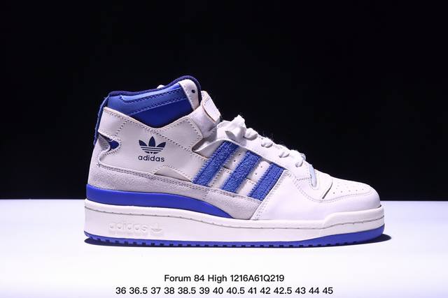 公司级阿迪达斯 Adidas Originals Forum 84 High “Champions” 白绿红 雄鹿 魔术贴高帮复古系带百搭休闲运动板鞋。外露轻量