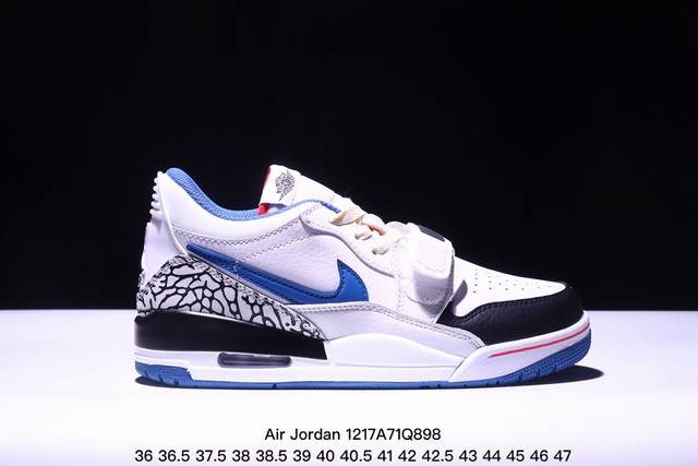 公司级三合一最强合体，多种新配色回归耐克nike Air Jordan Legacy 312 High”White Grey Fog Blue Red“乔丹最强