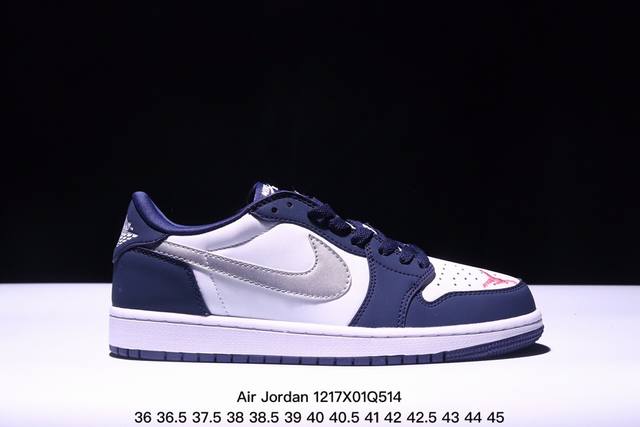 Air Jordan 1 Low 低帮 蓝柠檬 Aj1 乔丹1代 Aj1 乔1 低邦 蓝黄拼接 乔丹篮球鞋系列 鞋身采用蓝色皮革勾勒轮廓，明黄色注入后跟收尾，营