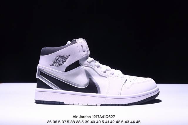 乔丹高帮air Jordan 1 Mid “Incredible Hulk” Aj1 乔1高帮百搭休闲运动板鞋。内置后掌air Sole气垫，减轻重量，增加贴地