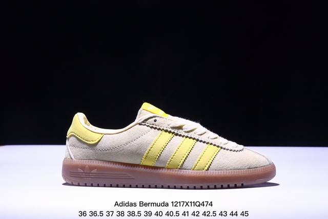 公司级adidas Originals Bermuda Brmd 时尚复古 耐磨轻便 低帮板鞋 货号:Jh9088 尺码:36 36.5 37 38 38.5