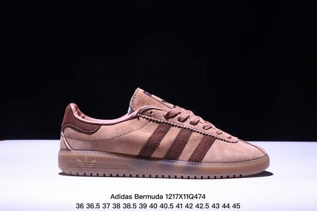 公司级adidas Originals Bermuda Brmd 时尚复古 耐磨轻便 低帮板鞋 货号:Jh9088 尺码:36 36.5 37 38 38.5