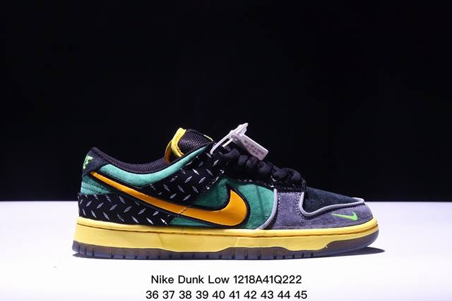 Division Street X Nike Dunk Low“What The Ducks Of A Feather”舒适防滑耐磨低帮板鞋男款黑红绿 Xm12