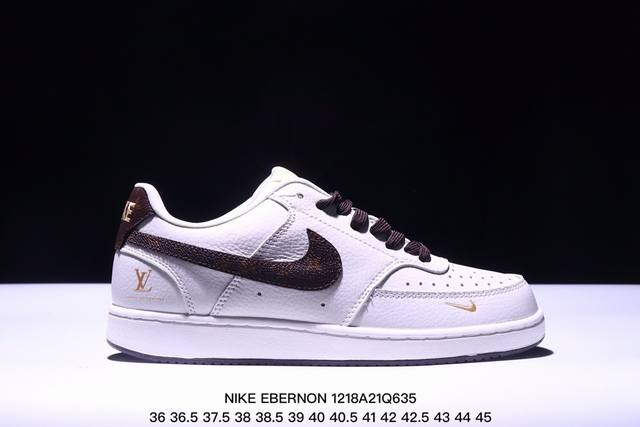 Nike Ebernon Low Prm 小空军低帮百搭透气休闲运动板鞋 独家头层版本 原数据独家私模大底 纯正版型 清洁度完美 货号：Fd5188-121 S