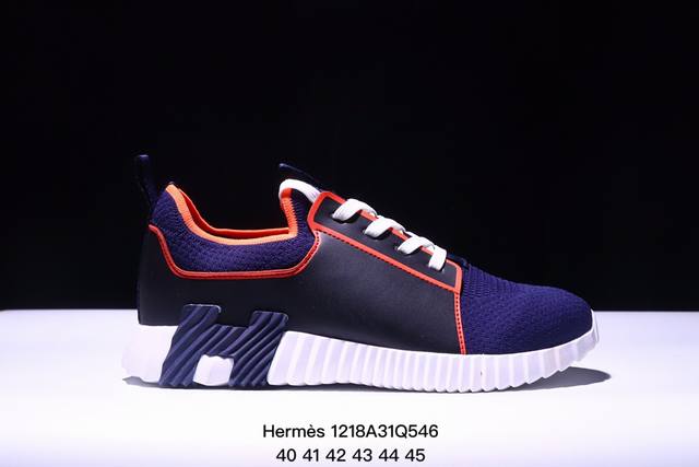 法国奢侈品品牌 爱马仕 Hermès Bouncing Low Sneaker 跳跃系列低帮轻便透气百搭休闲运动鞋 码数：40 41 42 43 44 45 X