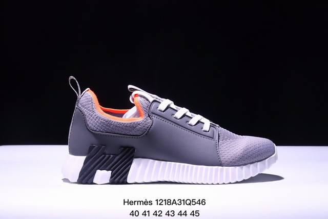 法国奢侈品品牌 爱马仕 Hermès Bouncing Low Sneaker 跳跃系列低帮轻便透气百搭休闲运动鞋 码数：40 41 42 43 44 45 X