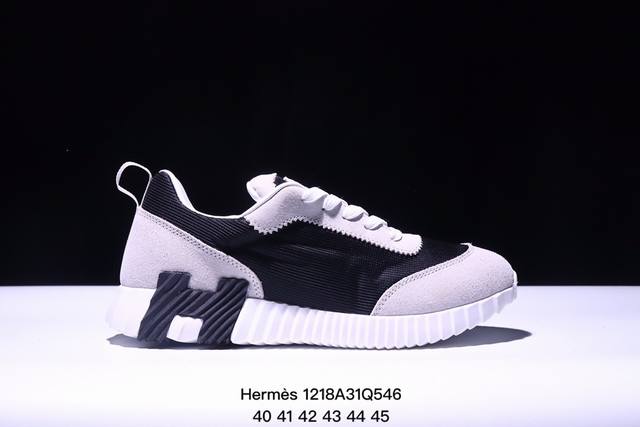 法国奢侈品品牌 爱马仕 Hermès Bouncing Low Sneaker 跳跃系列低帮轻便透气百搭休闲运动鞋 码数：40 41 42 43 44 45 X