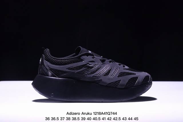 Adidas Adizero Aruku 柔软舒适防滑耐磨 低帮跑步鞋 男女同款 白蓝 货号：Jq7392 尺码：36-45 半 Xm1218Q744