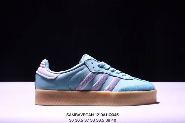 Adidas 阿迪达斯 男女运动鞋 三叶草 Hello Kitty 猫 Sambavegan休闲鞋德训复古板鞋经典运动鞋，采用环保设计的焕新adidas Sam