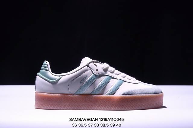 Adidas 阿迪达斯 男女运动鞋 三叶草 Hello Kitty 猫 Sambavegan休闲鞋德训复古板鞋经典运动鞋，采用环保设计的焕新adidas Sam