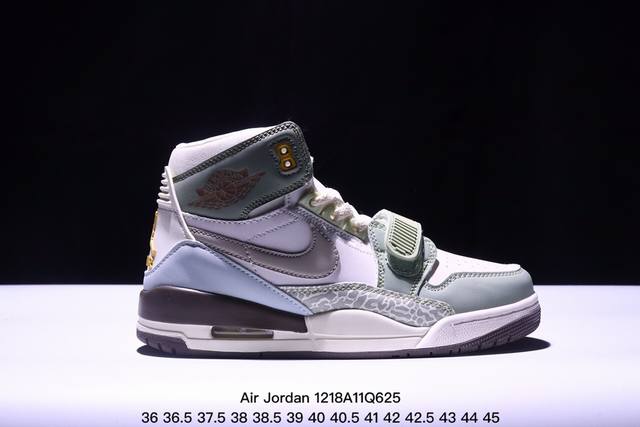 公司级三合一最强合体，多种新配色回归耐克nike Air Jordan Legacy 312 High”White Grey Fog Blue Red“乔丹最强