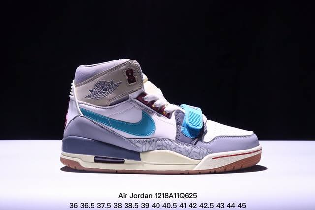 公司级三合一最强合体，多种新配色回归耐克nike Air Jordan Legacy 312 High”White Grey Fog Blue Red“乔丹最强