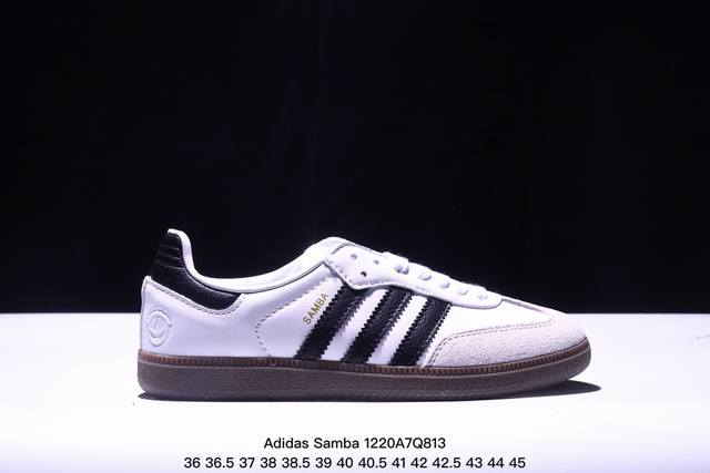 真标阿迪达斯三叶草adidas Originals Samba Og桑巴舞系列绅士德训足球风百搭低帮休闲运动板鞋 货号:B75 6 尺码:36 36.5 37