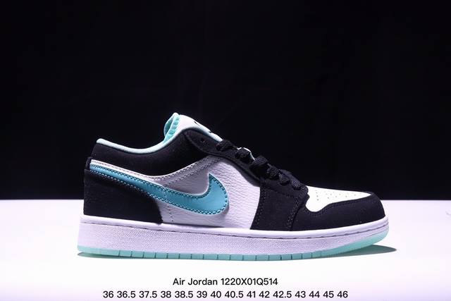 Air Jordan 1 Low 低帮 蓝柠檬 Aj1 乔丹1代 Aj1 乔1 低邦 蓝黄拼接 乔丹篮球鞋系列 鞋身采用蓝色皮革勾勒轮廓，明黄色注入后跟收尾，营