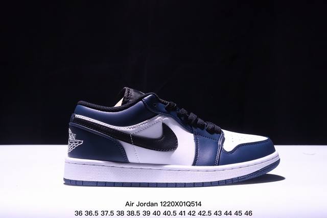 Air Jordan 1 Low 低帮 蓝柠檬 Aj1 乔丹1代 Aj1 乔1 低邦 蓝黄拼接 乔丹篮球鞋系列 鞋身采用蓝色皮革勾勒轮廓，明黄色注入后跟收尾，营