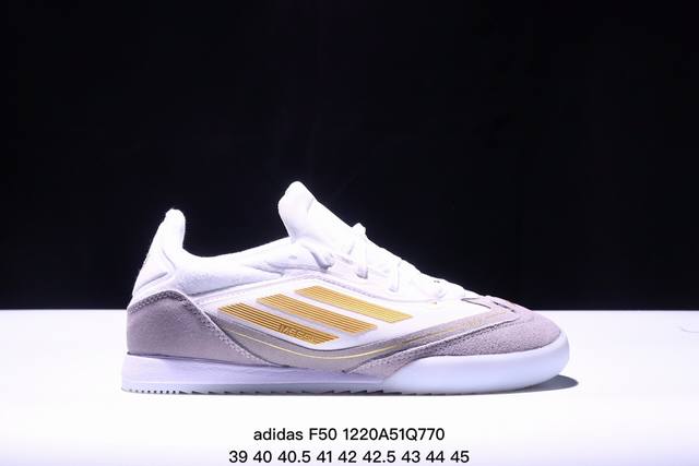 Adidas F50 舒适百搭 防滑耐磨 足球鞋 男女同款 白蓝色 货号：Ih8361 Xm1220Q770