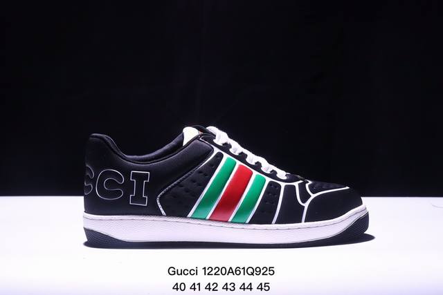 Gucci 轻奢单品 广东品质原厂 高奢古驰gucci Screener Gg High-Top Sneaker休闲潮鞋系列 尺码：40-45 Xm1220Q9