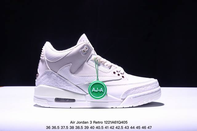 公司级air Jordan 3 Retro 迈克尔 乔丹aj3代中帮复古休闲运动文化篮球鞋 货号:Dx6660-900 尺码:36 36.5 37.5 38 3