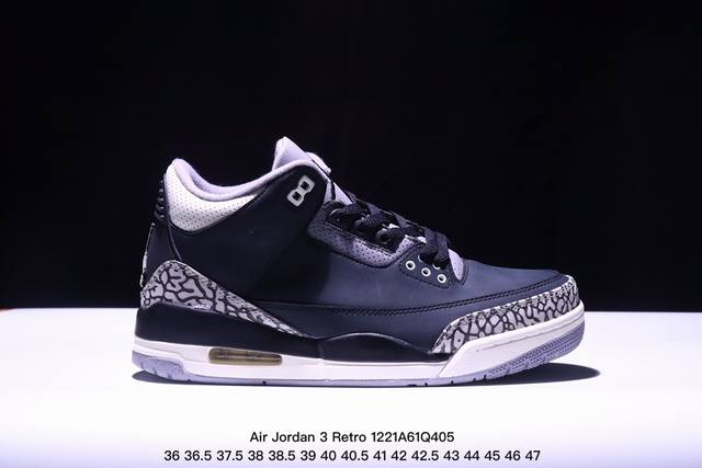 公司级air Jordan 3 Retro 迈克尔 乔丹aj3代中帮复古休闲运动文化篮球鞋 货号:Dx6660-900 尺码:36 36.5 37.5 38 3