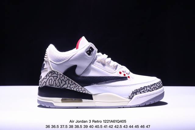 公司级air Jordan 3 Retro 迈克尔 乔丹aj3代中帮复古休闲运动文化篮球鞋 货号:Dx6660-900 尺码:36 36.5 37.5 38 3