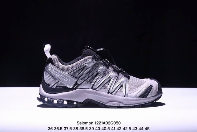 公司级salomon Xa Pro Xt-6 Ft萨洛蒙户外越野跑鞋 鞋面采用sensifit贴合技术 全方位贴合包裹脚型 鞋跟部鞋底牵引设计 提供强大的抓地性