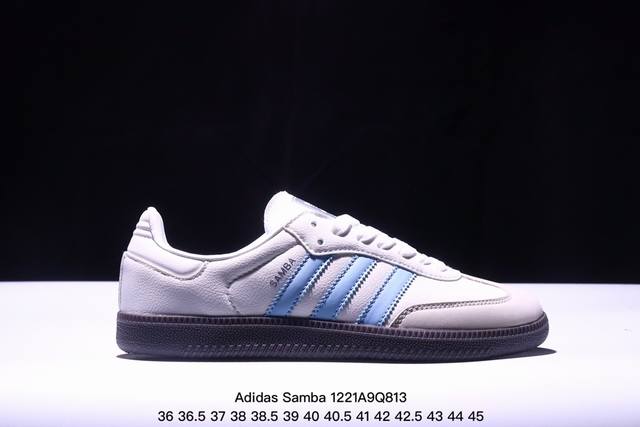 真标阿迪达斯三叶草adidas Originals Samba Og 桑巴舞系列绅士德训足球风百搭低帮休闲运动板鞋 货号:Ie6522 尺码:36 36.5 3