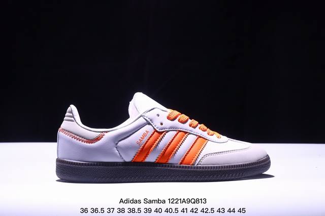 真标阿迪达斯三叶草adidas Originals Samba Og 桑巴舞系列绅士德训足球风百搭低帮休闲运动板鞋 货号:Ie6522 尺码:36 36.5 3