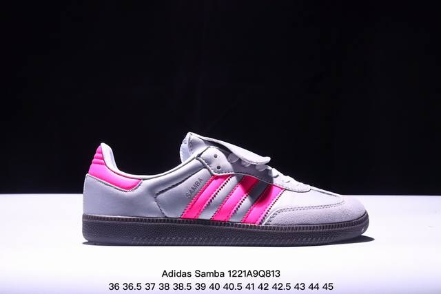 真标阿迪达斯三叶草adidas Originals Samba Og 桑巴舞系列绅士德训足球风百搭低帮休闲运动板鞋 货号:Ie6522 尺码:36 36.5 3