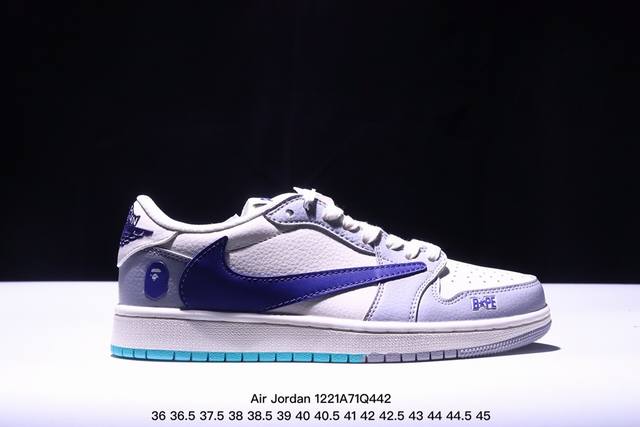 海外爆款限量发售！公司级 Travis Scott X Fragment Design X Jordan Air Jordan 1 Low Og Sp “斯图西