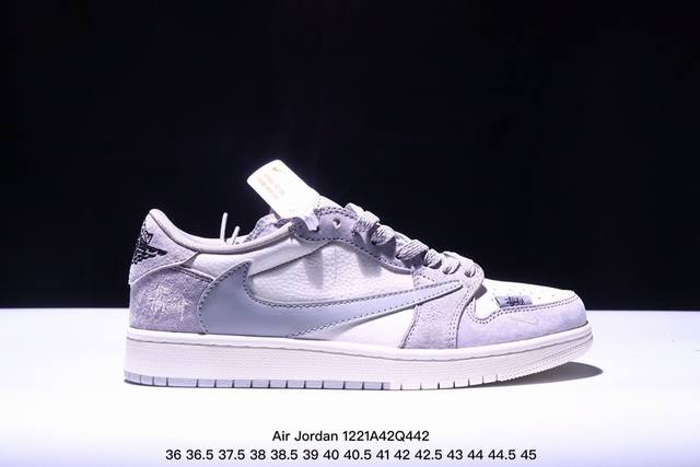 海外爆款限量发售！公司级 Travis Scott X Fragment Design X Jordan Air Jordan 1 Low Og Sp “斯图西