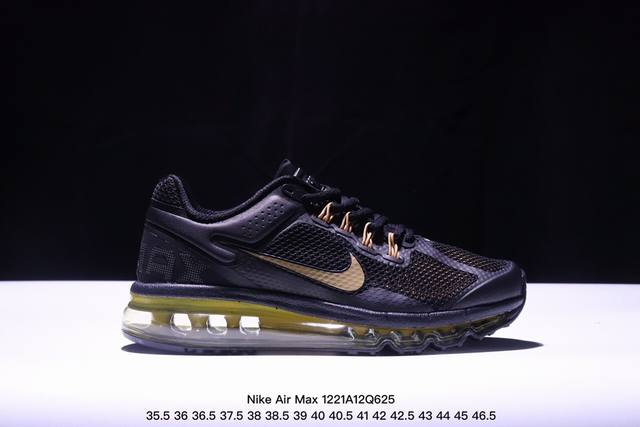 Nike 耐克 公司级 2013大气垫系列 原楦开发版型，采用高频热熔网织布鞋面材质，超轻薄eva拉帮中底材质，全掌air缓震气垫大底简约温柔编织的魅力，再度联