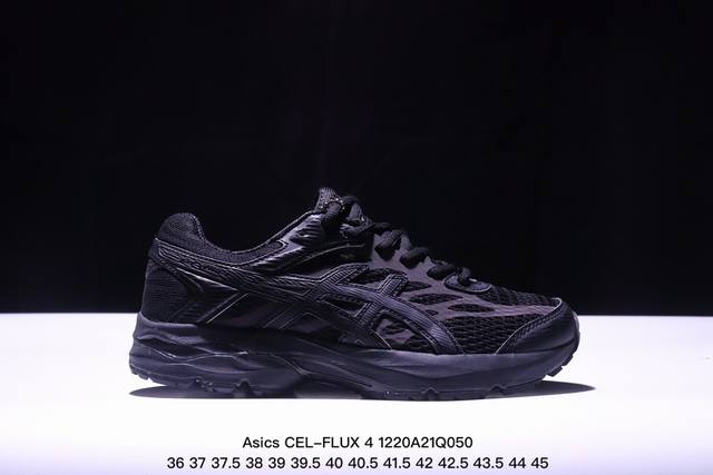 亚瑟士asics Cel-Cel-Flux 4复古单品 网面休闲透气跑步鞋 鞋款采用亚瑟士amplifoam科技 为运动中带来回弾性和轻量性感受 工程网眼鞋面提