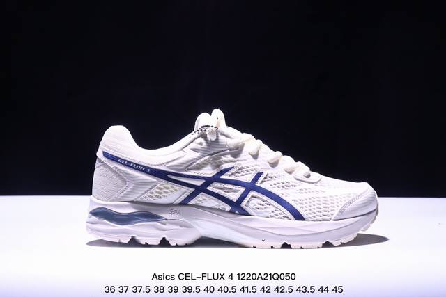 亚瑟士asics Cel-Cel-Flux 4复古单品 网面休闲透气跑步鞋 鞋款采用亚瑟士amplifoam科技 为运动中带来回弾性和轻量性感受 工程网眼鞋面提