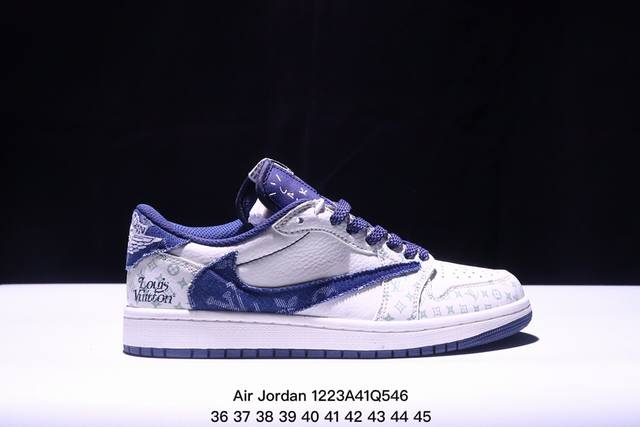 简介：Travis Scott X Fragment Design X乔丹 Jordan Air Jordan 1 Low Og Sp Aj1 乔1 Lv联名