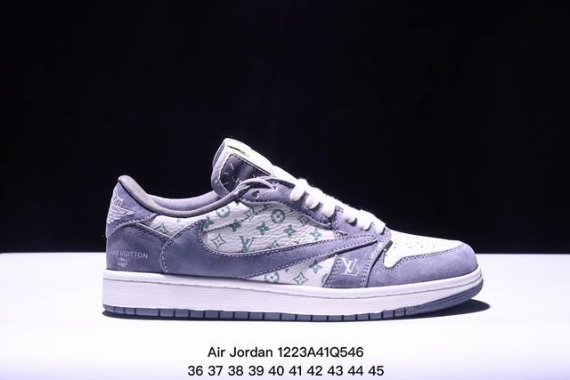 简介：Travis Scott X Fragment Design X乔丹 Jordan Air Jordan 1 Low Og Sp Aj1 乔1 Lv联名