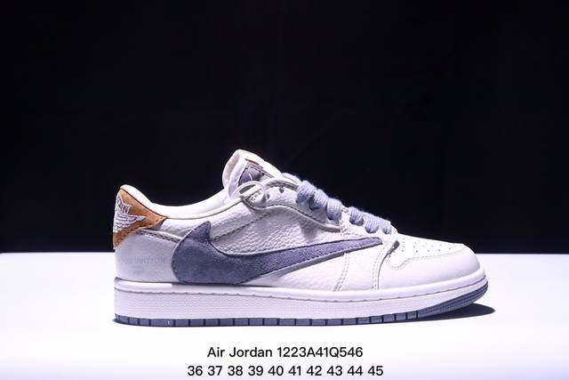 简介：Travis Scott X Fragment Design X乔丹 Jordan Air Jordan 1 Low Og Sp Aj1 乔1 Lv联名