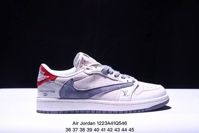 简介：Travis Scott X Fragment Design X乔丹 Jordan Air Jordan 1 Low Og Sp Aj1 乔1 Lv联名