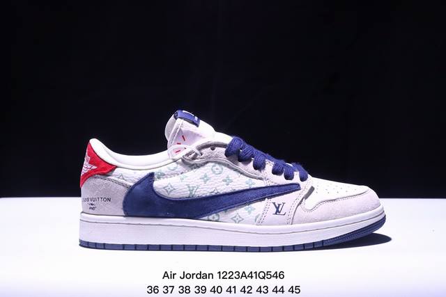 简介：Travis Scott X Fragment Design X乔丹 Jordan Air Jordan 1 Low Og Sp Aj1 乔1 Lv联名