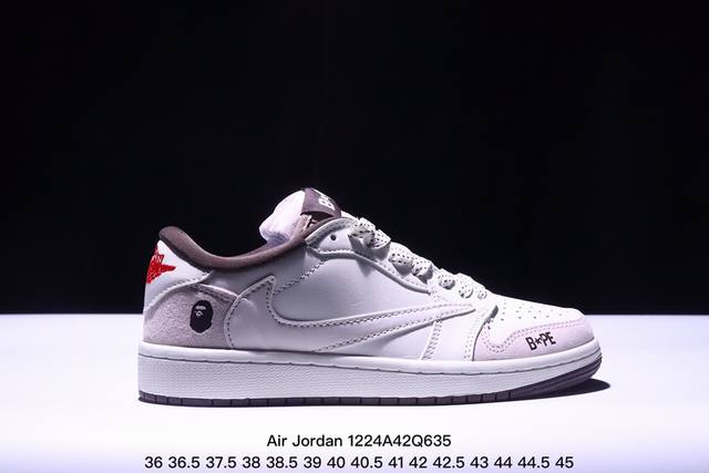 海外爆款限量发售！公司级 Travis Scott X Fragment Design X Jordan Air Jordan 1 Low Og Sp “Bap