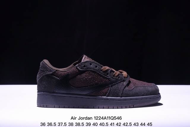 新 倒钩 Aj1 有点不一样！当红嘻哈歌手特拉维斯 斯科特携手travis Scott X Nike Air Jordan 1 Low Og Sp Velvet