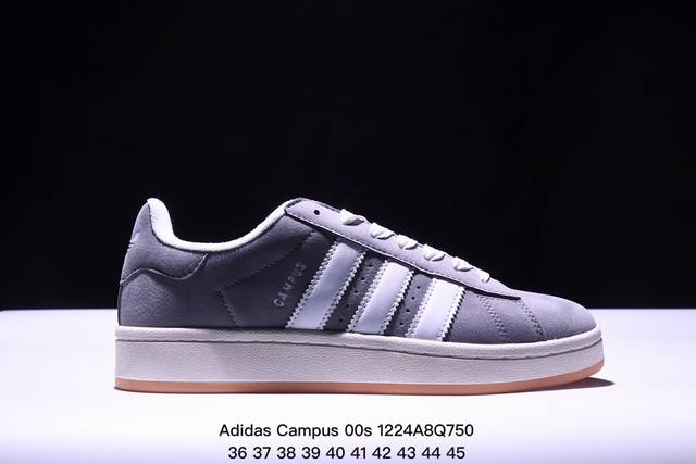 Adidas Originals Campus 00S 学院系列 面包风经典复古低帮百搭休闲运动板鞋 尺码：36-45 Xm1224Q750