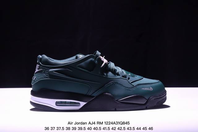 Air Jordan Aj4 Rm 重制版低帮复古篮球鞋 实拍首发 采用了低帮的设计 并保留了众多aj4的经典元素 鞋身以皮革 麂皮材质拼接打造 Aj4经典的t