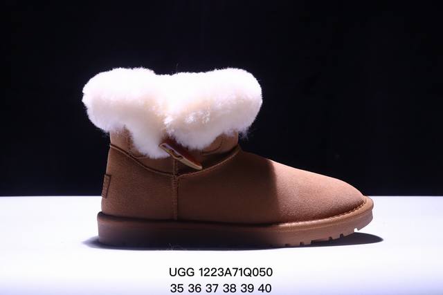 Ugg Classic Ultra Mini 周冬雨 王一博同款 薄底短款雪地靴 小红书爆款 羊毛一体迷你短靴 优选翻毛皮鞋面 手感细腻 羊毛内里 舒适亲肤 茸