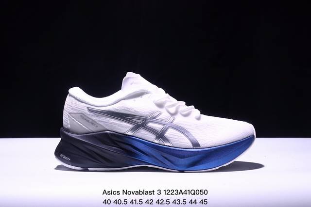 公司级asics Novablast 3轻量跑鞋 低帮轻量透气缓震休闲运动跑步鞋 货号:1011B693-301 尺码:36 37 37.5 38 39 39.