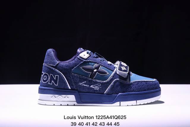 公司级全新lv路易威登louis Vuitton Trainer Sneaker Low休闲运动文化百搭板鞋 尺码:39-45 Xm1225Q625