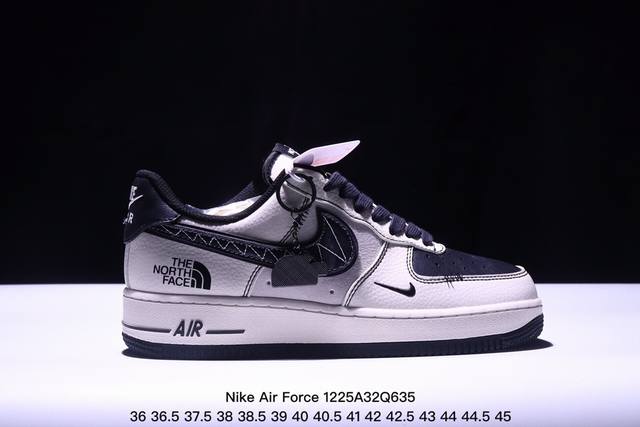 海外限量发售！公司级nike Air Force 1 '07 Low “北面联名--米白灰勾灰底”空军一号 低帮 运动鞋 休闲鞋 折边针车 工艺难度大 原楦头原