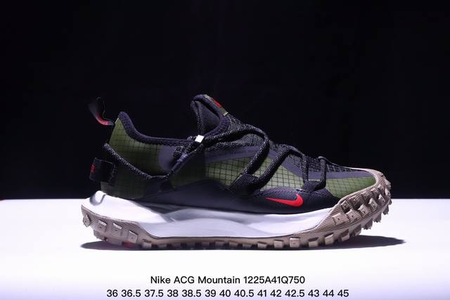 Nike Acg Mountain Fly Low Gtx Se 耐克 低帮 峡谷紫 机能防水 低邦户外功能鞋 鞋面采用gore-Tex技术，提供出色防水性能，