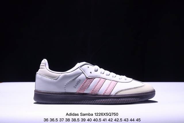 Kasina X 阿迪达斯adidas Originals Samba桑巴舞联名款绅士德训足球风百搭低帮休闲运动板鞋 Ie0169 码数：36 36.5 37.