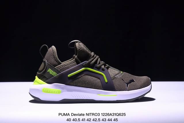 公司级彪马puma Deviate Nitro 3跑步鞋男鞋2024新款缓震鞋子训练跑鞋透气运动鞋舒适防滑耐磨 低帮 休闲跑步鞋 货号:3 98 05 尺码:4